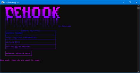 Webhook spammer - Download: https://github.com/AndyOnTop/Simple-Discord-WebHook-Spammer----- TAGS -----discord webhookdiscord webhooks,discord webhook tutorial...